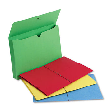 Smead® Expanding Wallet W- Elastic Cord, 2" Expansion, 1 Section, Legal Size, Assorted, 50-box freeshipping - TVN Wholesale